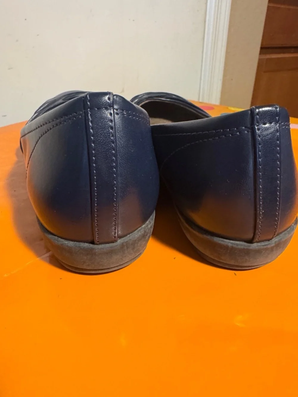 Naturalizer Navy Pleated Toe Ballet Flats